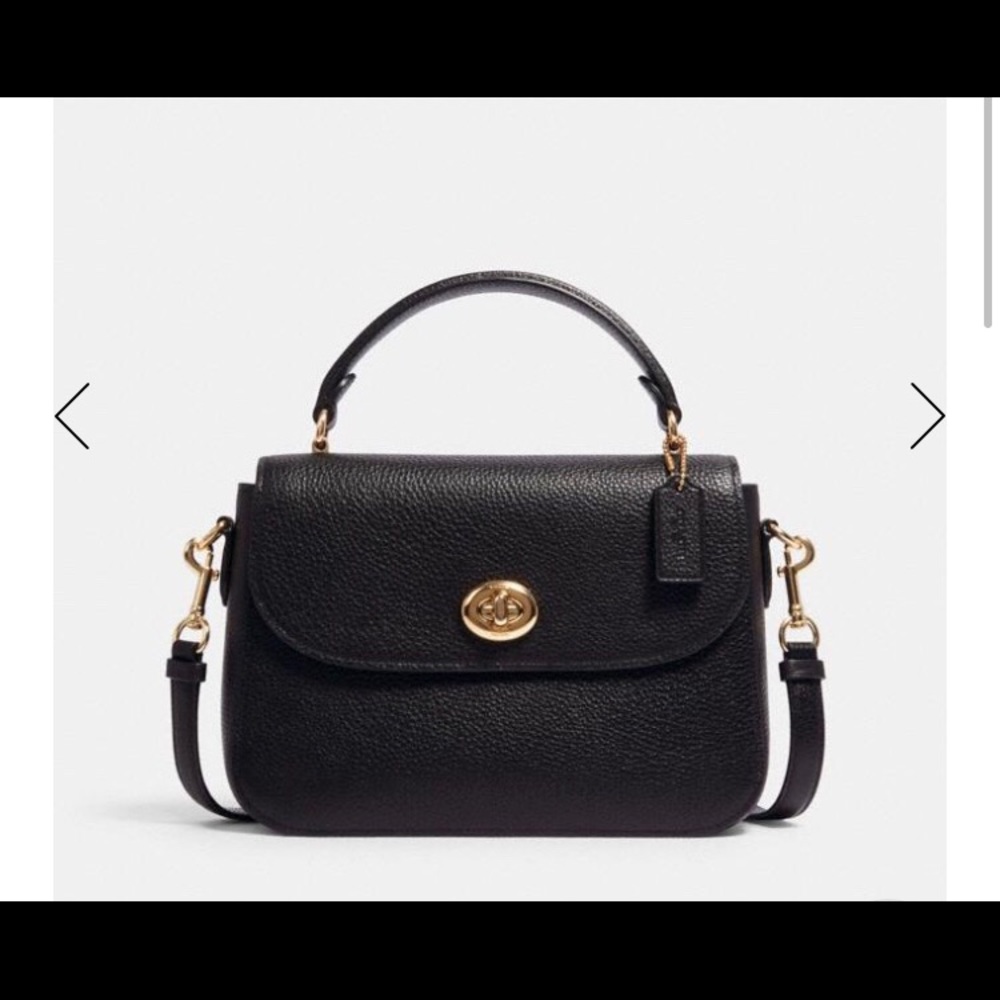 Coach Pebble Leather Top Handle Bag